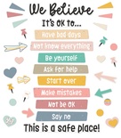 We Belong We Believe This is a Safe Place! Bulletin Board Set