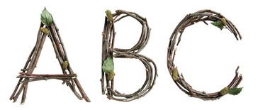 Rustic Twigs 6" Designer Letters