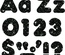 Uppercase/Lowercase Casual Solids Ready Letters® Combo Pack, Black Sparkle 4''