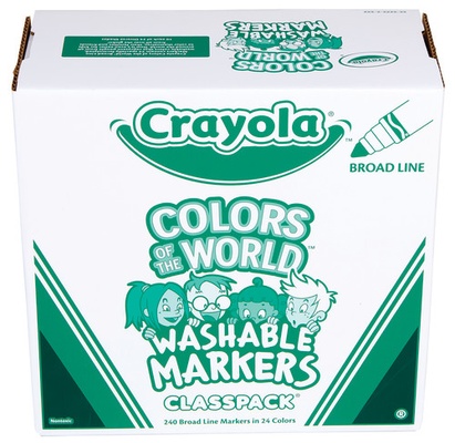 Crayola® Colors of the World Washable Markers Classpack, 240 markers