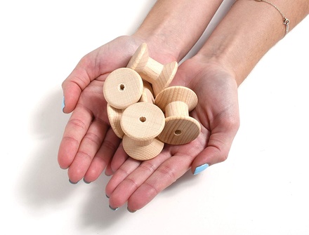 Wooden Spools - Large - Set of 10
