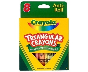 Crayola® Triangular Anti-Roll Crayons, 8 count