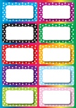 Die-Cut Magnets, White Dots Color Nameplates