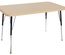 30" x 48" Rectangle T-Mold Adjustable Activity Table - Maple Top/Standard Leg