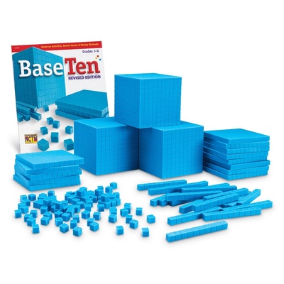 Base Ten Class Set, Blue Plastic