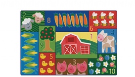 FS  6' x 9' Farm Counting Rug Factory Second  - 1 only