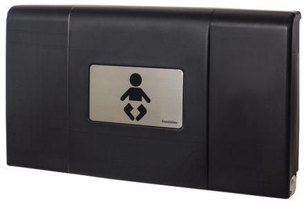 Foundations Ultra® Horizontal Baby Changing Station, Stainless/Black
