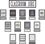 Modern Farmhouse Classroom Jobs Mini Bulletin Board Set