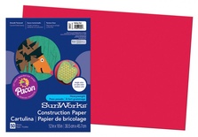 SunWorks® Construction Paper, 12" x 18", Holiday Red