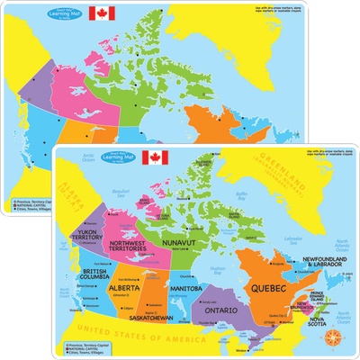 Smart Poly™ Double-Sided Learning Mat, Canada Map Basic