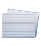 9" x 12" Red & Blue Ruled, Two-Sided, Dry Erase Learning Mat