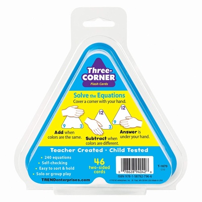 Three-Corner® Flash Cards, Addition and Subtraction