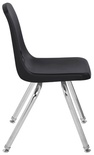 14" Stack Chair, Swivel Glide, Black