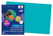 SunWorks® Construction Paper, 12" x 18", Turquoise