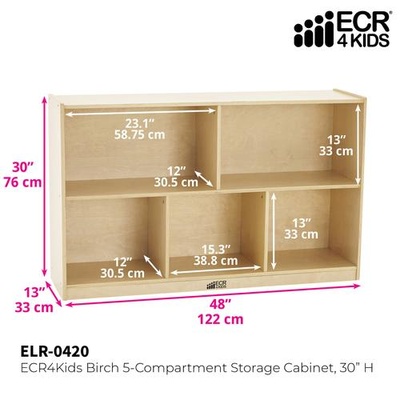 Birch Compartment Storage Cabinet