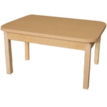24" x 48" Rectangle High Pressure Laminate Table with Hardwood Legs- 16" -1 ONLY