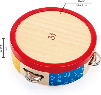 Tap-Along Wooden Tambourine