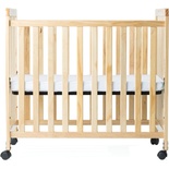 SafetyCraft® Compact-Size Crib, Fixed Side with Slatted Ends