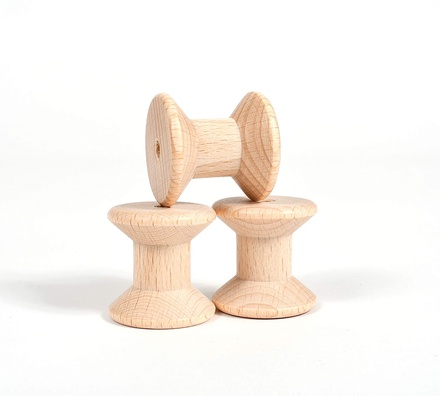 Wooden Spools - Large - Set of 10