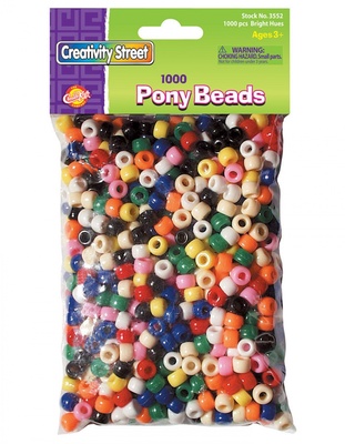 Pony Beads, Bright Hues