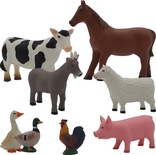 Farm Animal Playset, 8-piece set