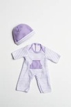 Doll Clothes for 9"-11" Dolls, Purple Romper with Hat