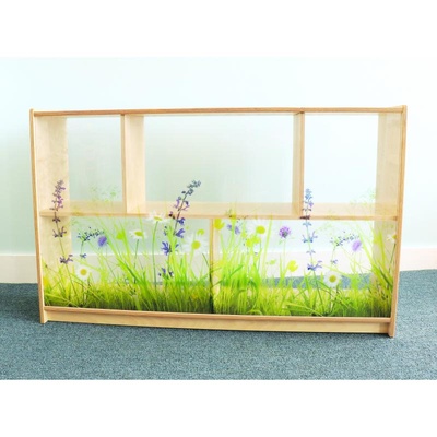Nature View Acrylic Back Cabinet - 30" Tall