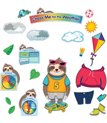 One World Dress Me for the Weather Bulletin Board Set