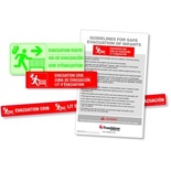 Evacuation Route Sign Kit, 3 signs with Protocol