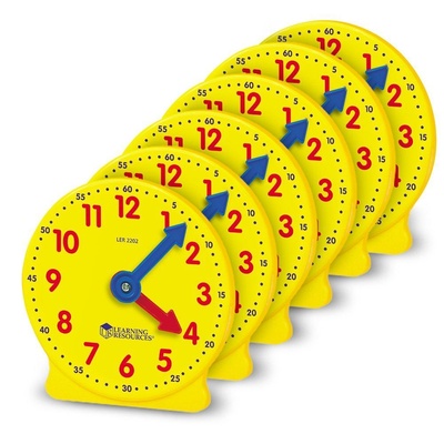 Extra 4" Geared Mini-Clocks, Set of 6