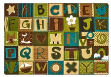 Alphabet Blocks Nature - Rectangle 6' x 9' - 1 ONLY