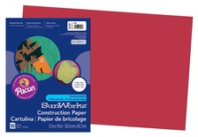 SunWorks® Construction Paper, 12" x 18", Red