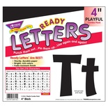 Playful Solids 4" Uppercase/Lowercase Ready Letters® Combo Pack, Black