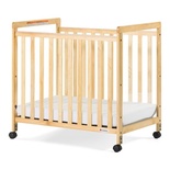 SafetyCraft® Compact-Size Crib, Fixed Side with Clearview End Panels