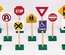 Block Play Traffic Signs, 7"