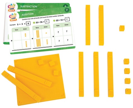 Kids First Math: Base Ten Blocks Math Kit with Activity Cards