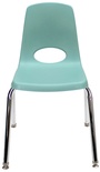 16" Stack Chair, Swivel Glide, Seafoam