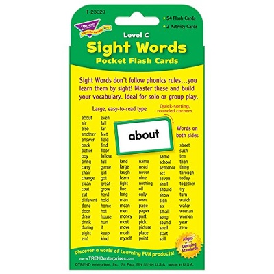 Sight Words-Level C Pocket Flash Cards