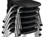 12" Stack Chair, Ball Glide, Black