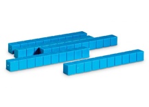 Plastic Base Ten Components, 50 Blue Rods