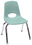12" Stack Chair, Swivel Glide, Seafoam