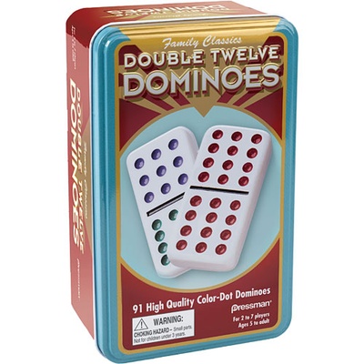 Jumbo Color Dot Dominoes, Double Twelve