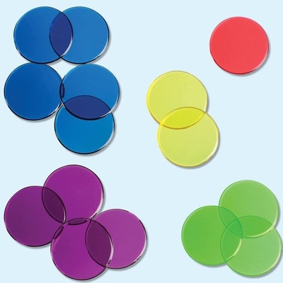Transparent 6-Color Counting Chips
