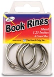 Metal Book Rings, Pack of 6
