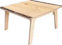 Nature View Live Edge Square Table, 20"H