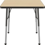 30" x 30" Square T-Mold Adjustable Activity Table -Maple Top/Standard Leg