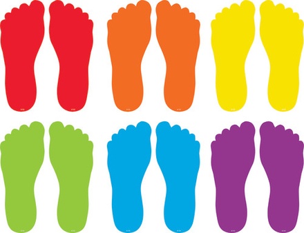 Spot On® Footprints Floor Markers, 7"