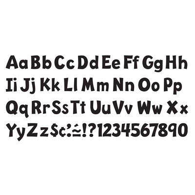 Playful Solids 4" Uppercase/Lowercase Ready Letters® Combo Pack, Black