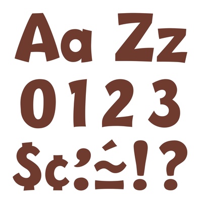 Playful Solids 4" Uppercase/Lowercase Ready Letters® Combo Pack, Chocolate