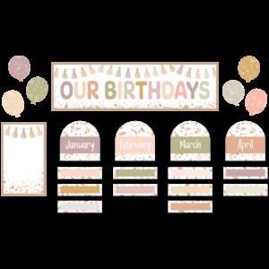 Terrazzo Tones Our Birthdays Mini Bulletin Board Set
